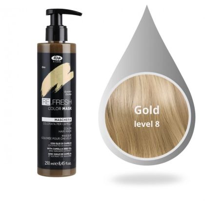 Оцветяваща маска за коса Златно - Lisap ReFresh Color Mask Gold  250 мл