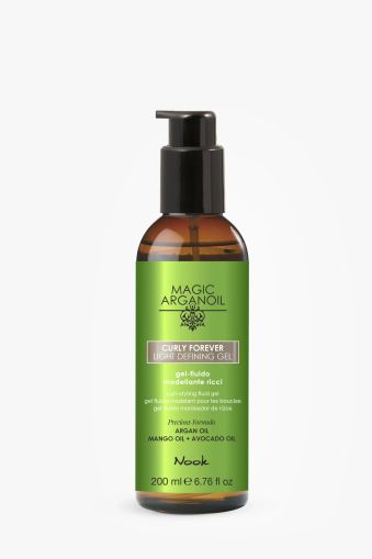 Флуиден лек гел за къдрава и чуплива коса - Nook Magic Arganoil Curly Forever Light Defining Gel 200 мл
