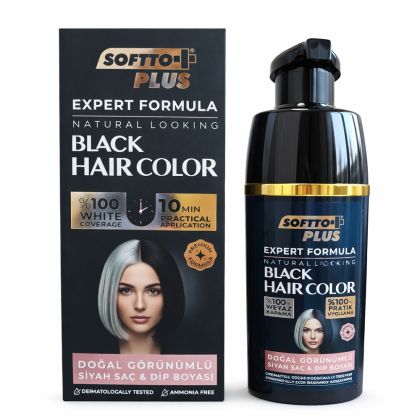 Боя за коса за 10 минути - Черна -  Softtoplus Expert Woman Black 400мл