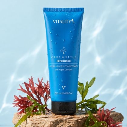Хидратиращ балсам за блясък с кафяви и червени водорасли - Vitality's Idratante Care&Style Hydra Gloss Conditioner 200 мл