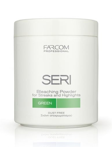Обезпрашена и изсветляваща зелена пудра Seri bleaching powder 500 гр.