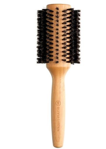 Четка от 100% естествен глигански косъм за изсушаване - Olivia Garden Bamboo Touch Boar Round Brush 40 мм