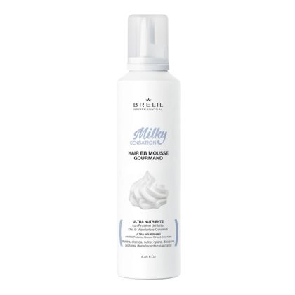 Сметана за коса с млечен протеин - Brelil Professional Hair BB Mousse Milky Sensation 250 мл. 