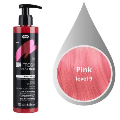 Оцветяваща маска за коса Розово -  Lisap ReFresh Color Mask Pink Rosa  250 мл