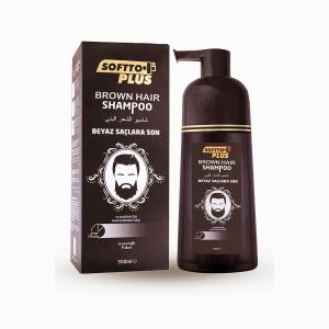 Оцветяващ шампоан за кафява коса за мъже за 10 минути - Softto Plus Brown Hair Shampoo 350 мл