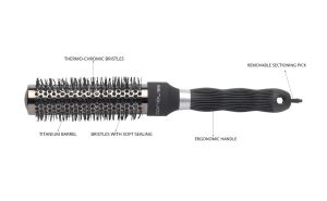 Професионална четка с променящи се цвета бодлички при достигане на оптимална температура - Corioliss Тhe Бrush Тitanium 25 mm 