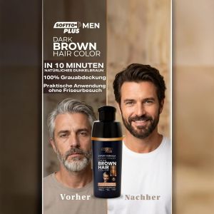 Мъжка боя за коса - Тъмно Кафяво - Softto Plus Expert Formular Hair Color  Dark Brown   400 м
