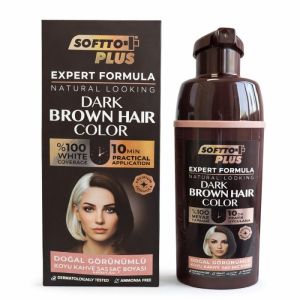 Боя за коса за 10 минути - Тъмно Кафяво - Softtoplus Expert Woman Dark Brown 400 мл