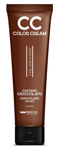 Оцветяващ CC Крем Шоколадово Кафяво - Brelil Professional  CC cream Chocolate Brown -150 мл