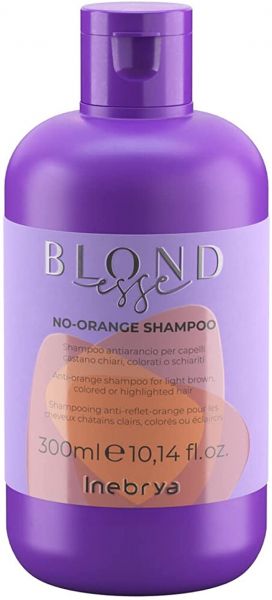 Шампоан с анти-оранжев ефект за руси и кафяви коси - Inebrya Ice Cream No-Orange Shampoo 300 мл