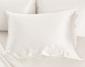 Копринена калъфка от 100% мълбери коприна (бяла) -  100 % Mulberry Silk, Клас 6А, 22мм плътност, размер 50X70 см