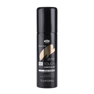 Оцветяващ спрей за бели коси Тъмно Русо - Lisap RE.TOUCH Root Concealer dark Blond 75 мл